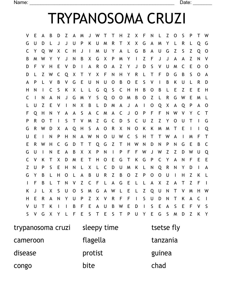 TRYPANOSOMA CRUZI Word Search