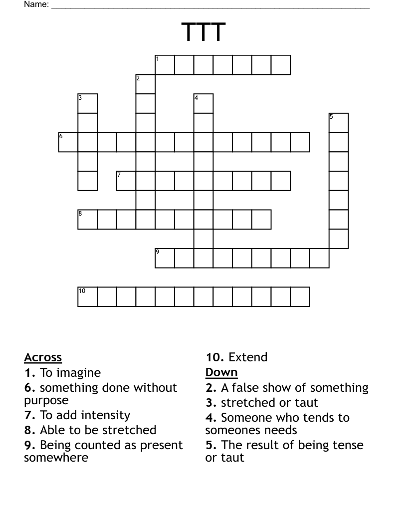 TTT Crossword