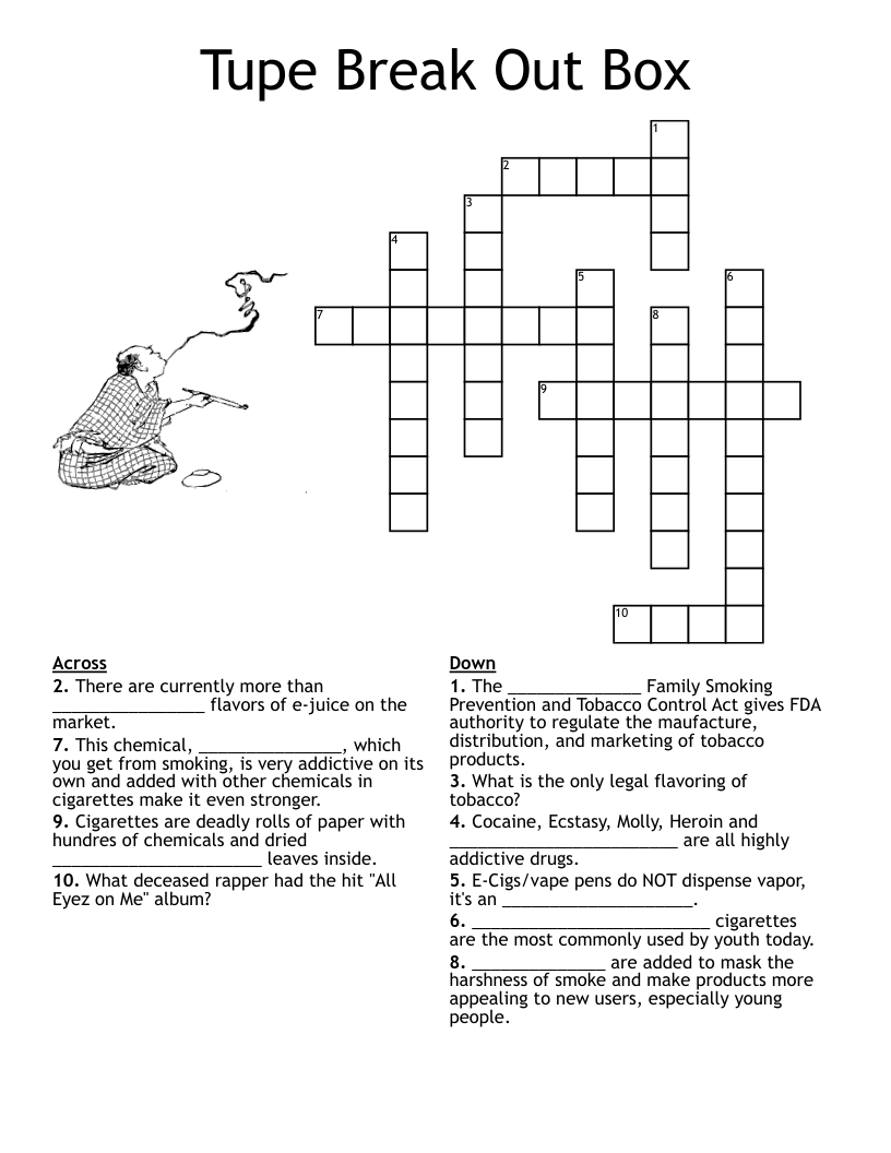 Tupe Break Out Box Crossword