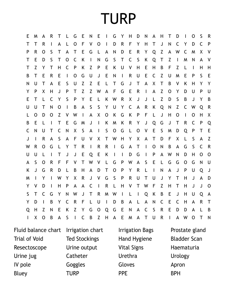 TURP  Word Search