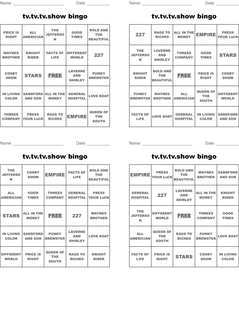 tv.tv.tv.show bingo 