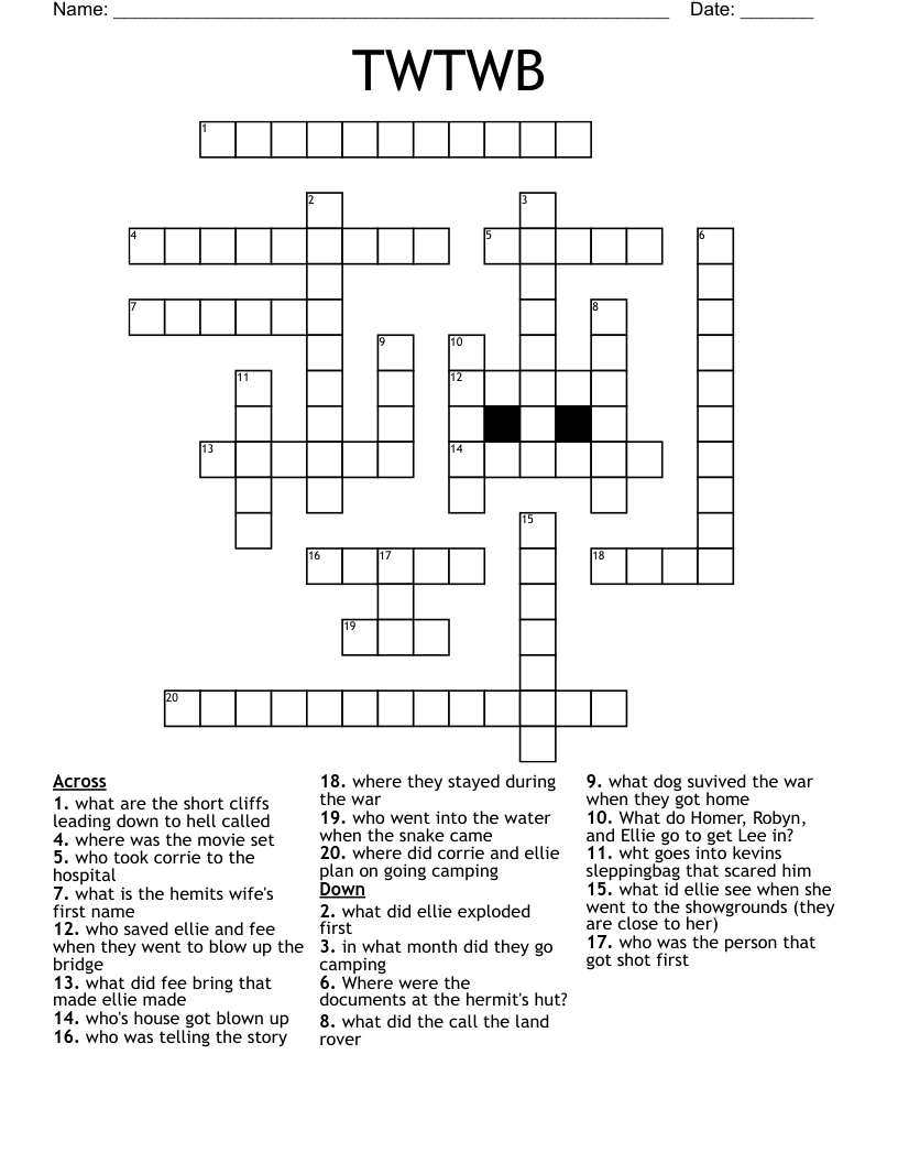 TWTWB Crossword
