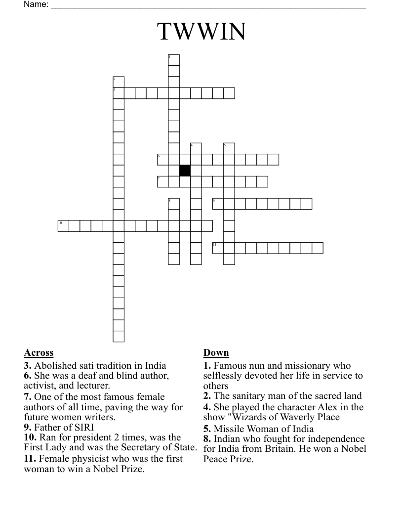 TWWIN Crossword