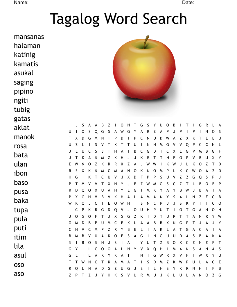 Tagalog Word Search