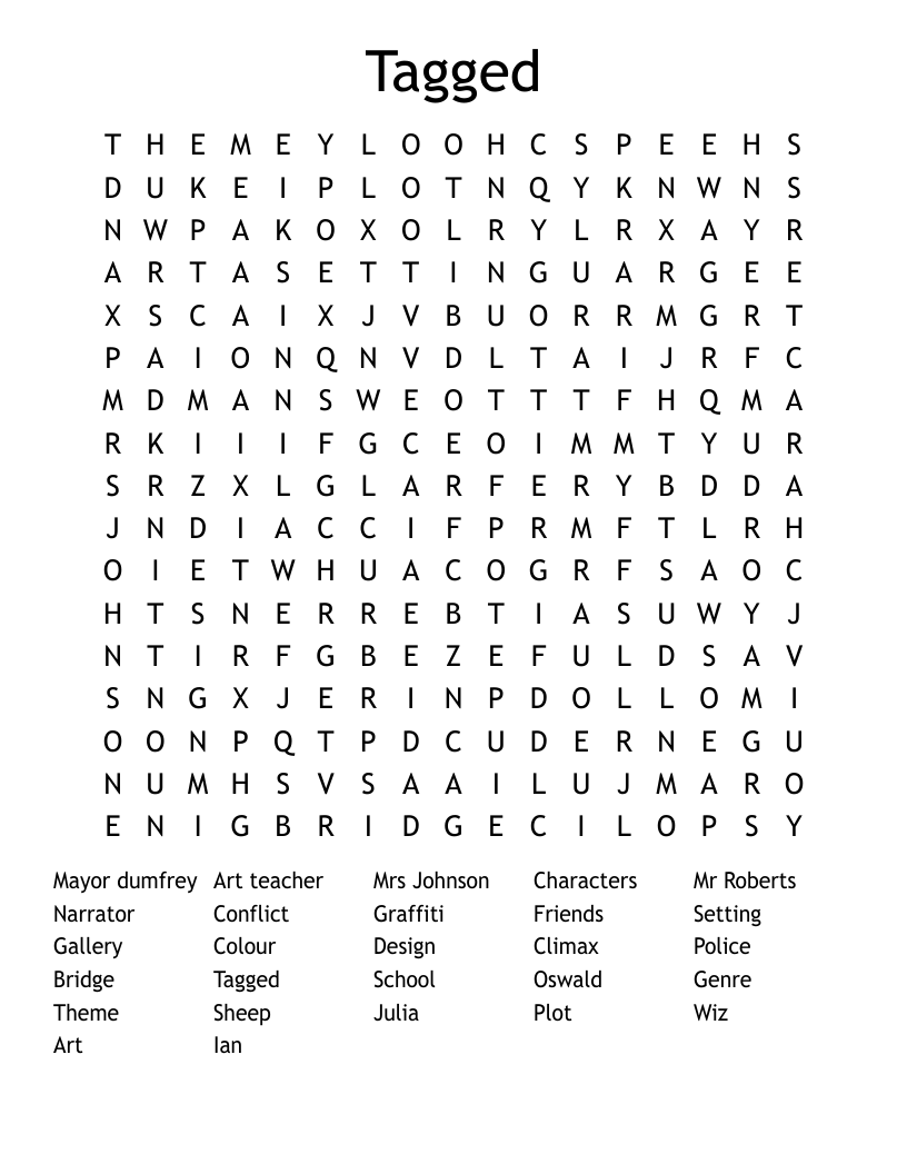 Tagged  Word Search