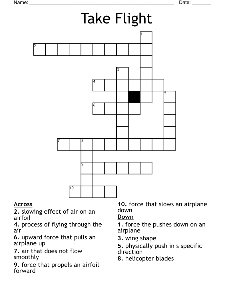 Take Flight Crossword
