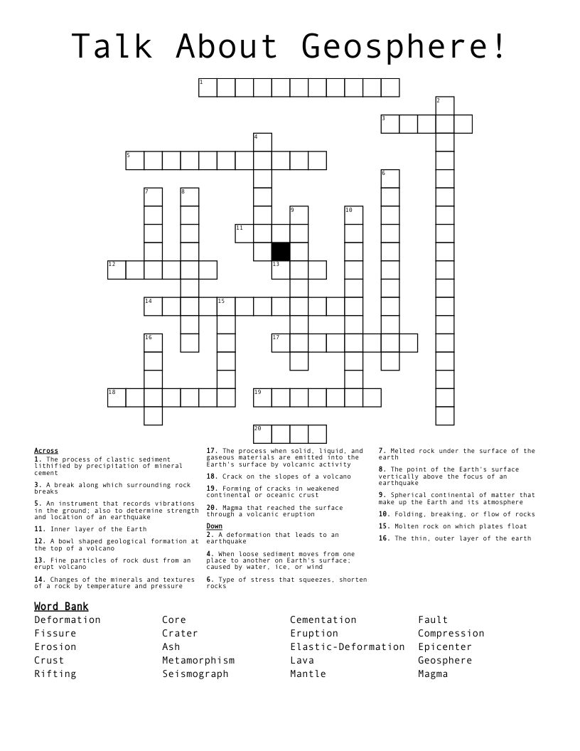 Talk About Geosphere!  Crossword
