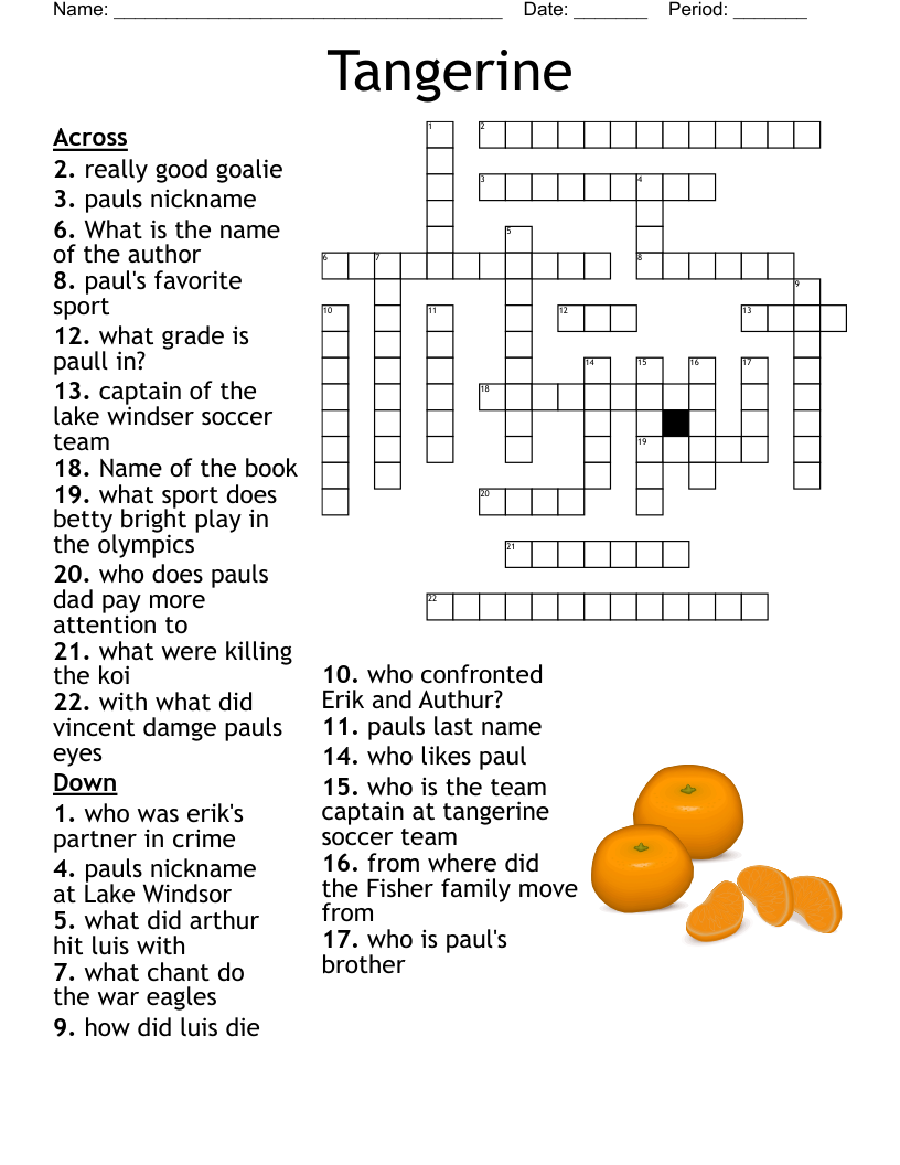 Tangerine Crossword