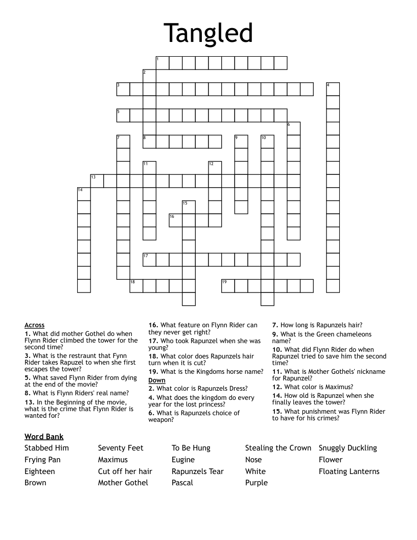 Tangled Crossword