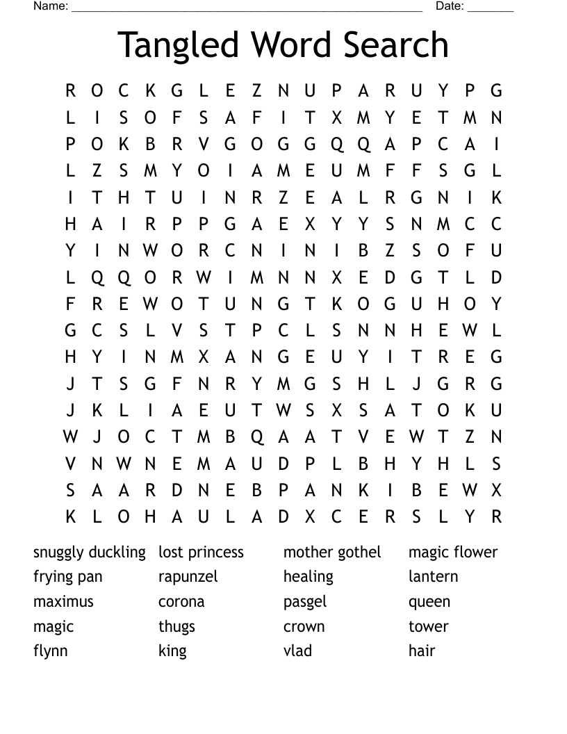 Tangled Word Search