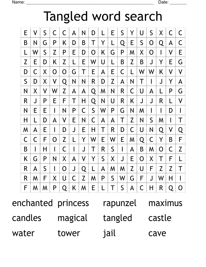 Tangled word search 