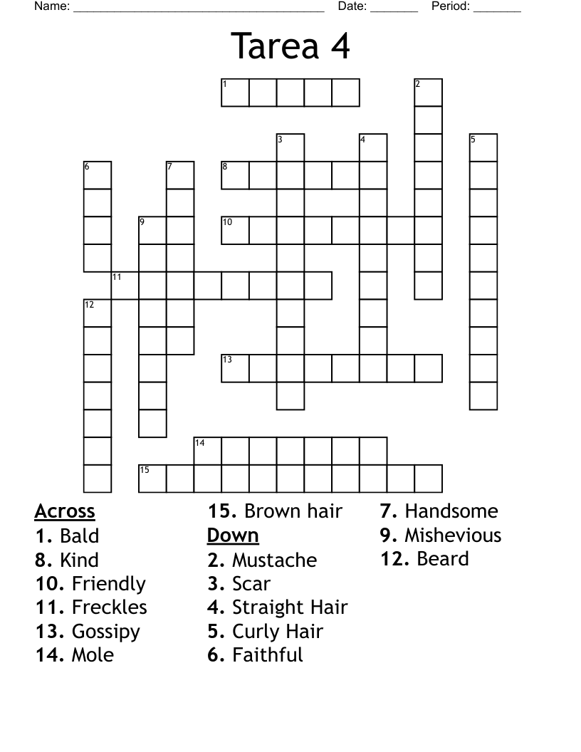 Tarea 4 Crossword
