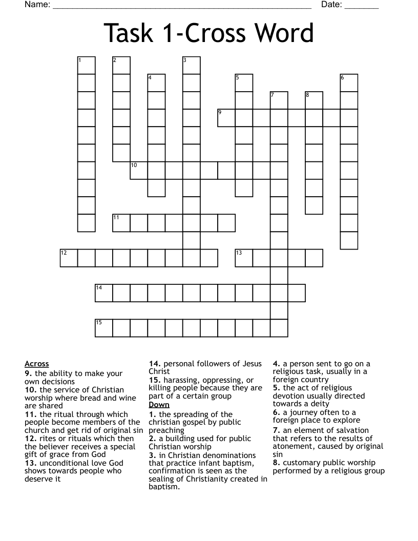 Task 1-Cross Word