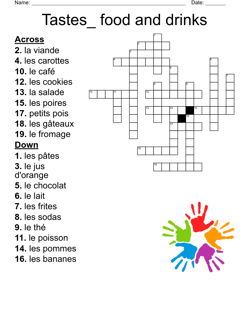 Tastes_ food and drinks Crossword