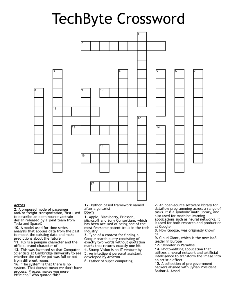 TechByte Crossword
