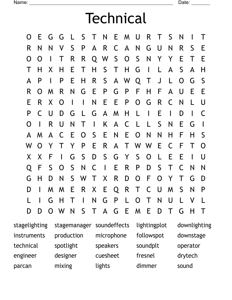 Technical Word Search