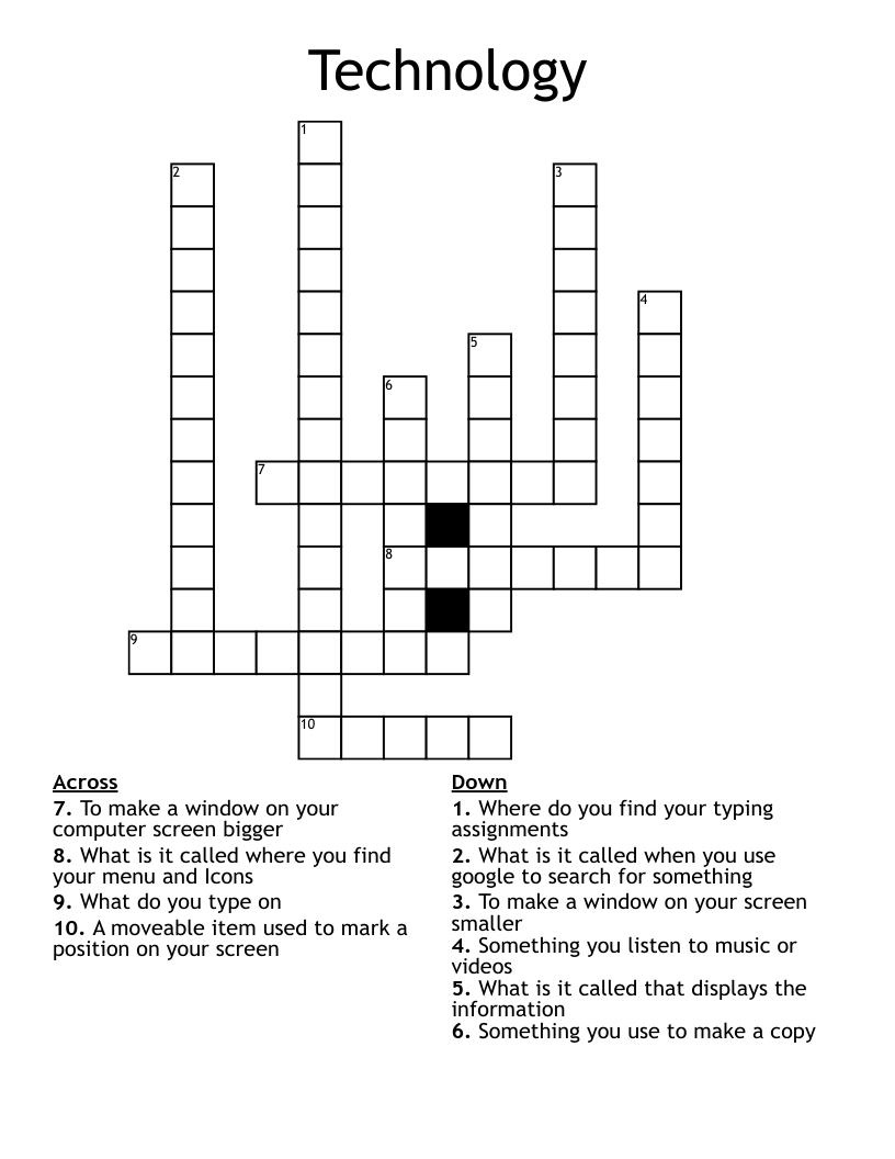 Technology Crossword