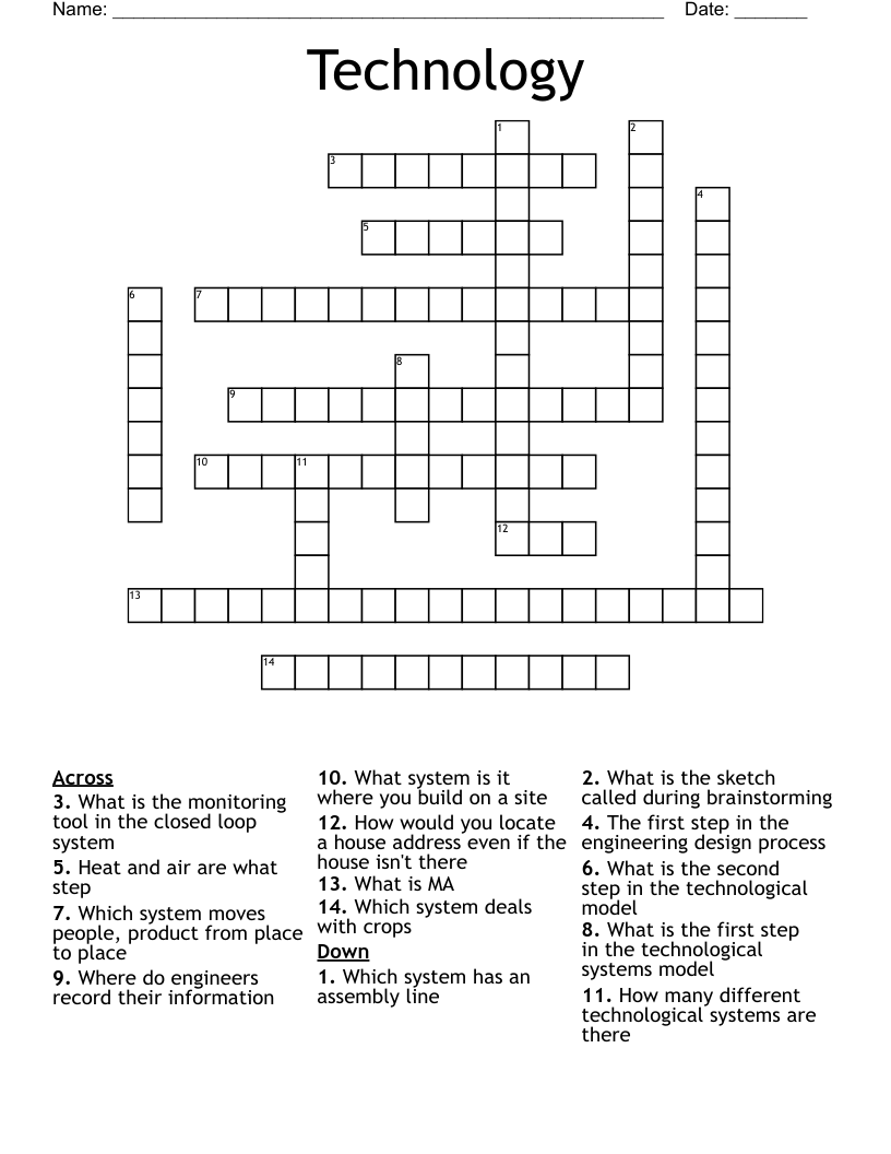 Technology Crossword