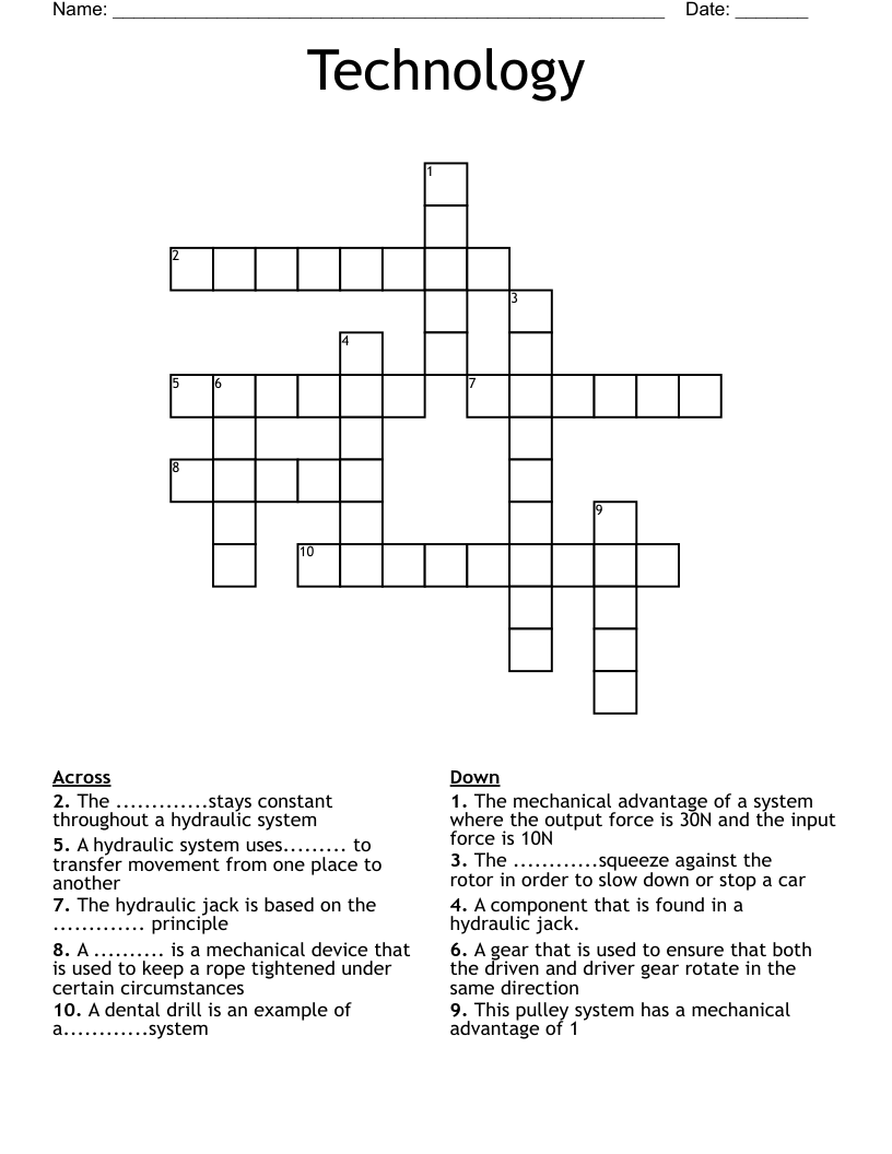 Technology Crossword