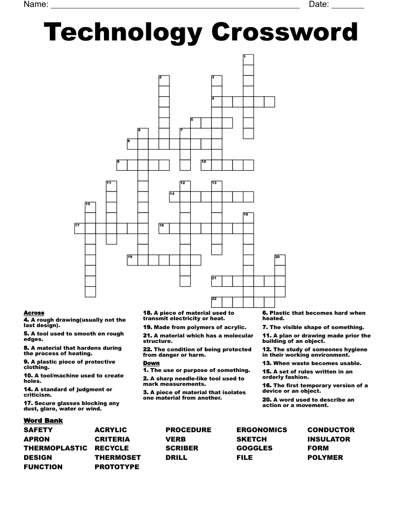 Technology Crossword