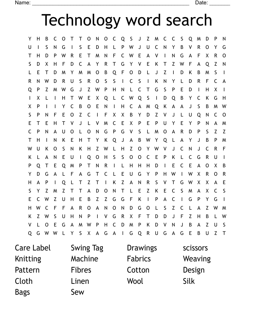 Technology word search