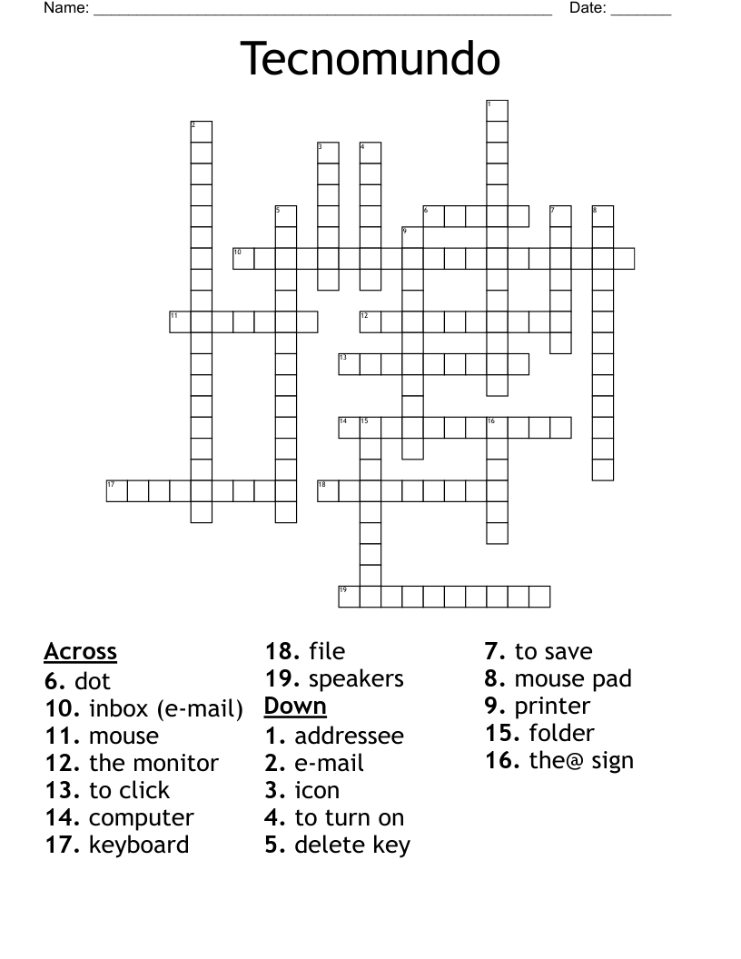 Tecnomundo Crossword
