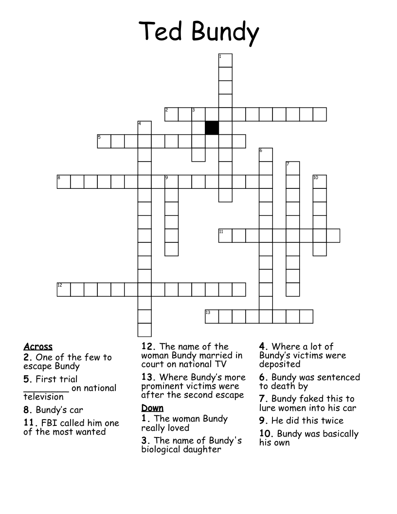 Ted Bundy Crossword