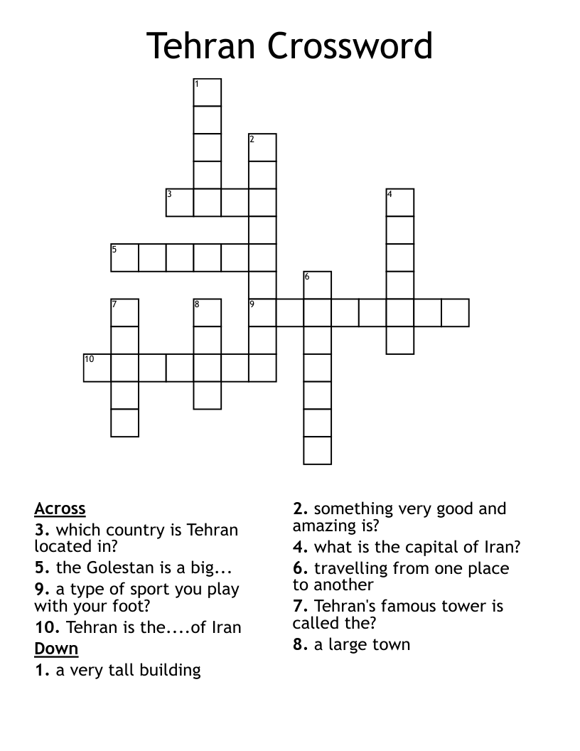 Tehran Crossword