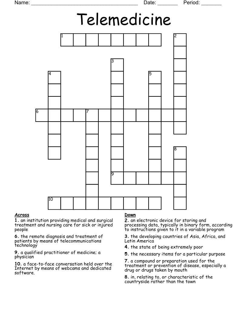 Telemedicine Crossword