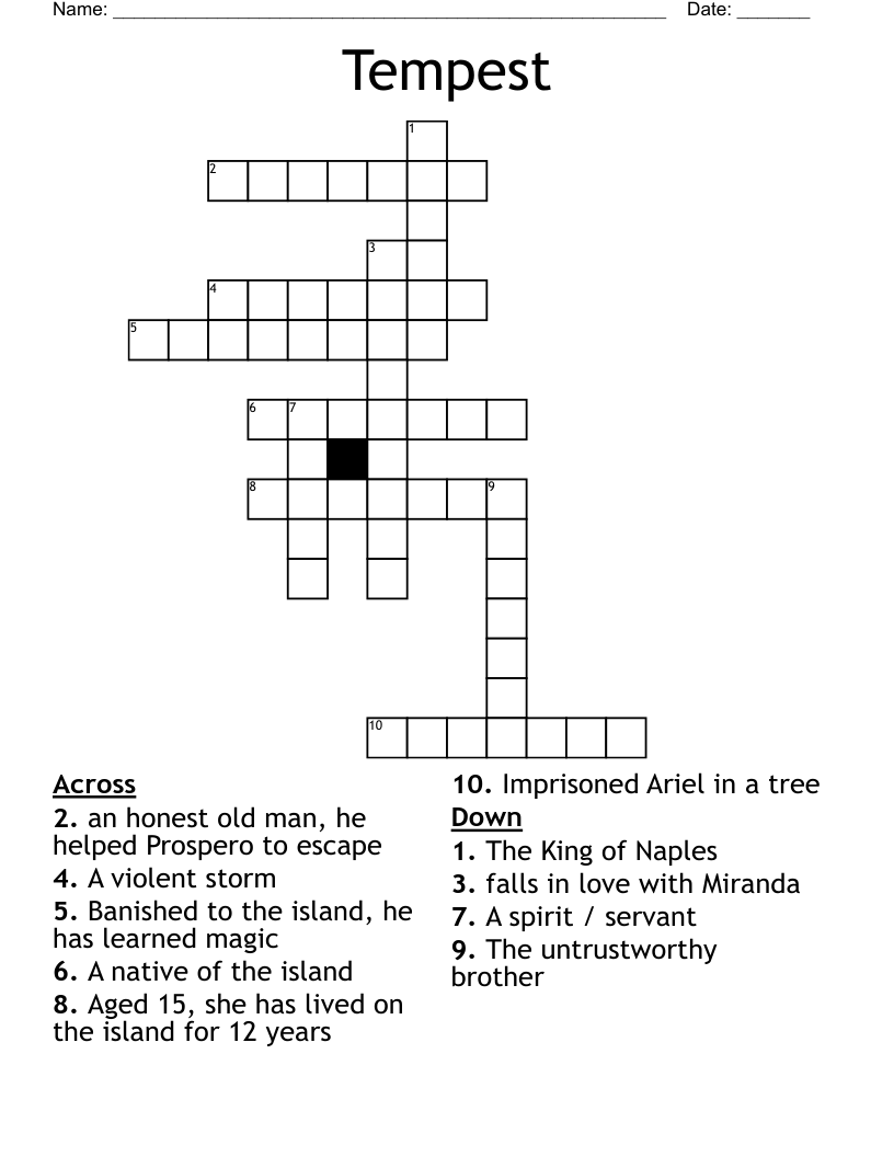 Tempest Crossword