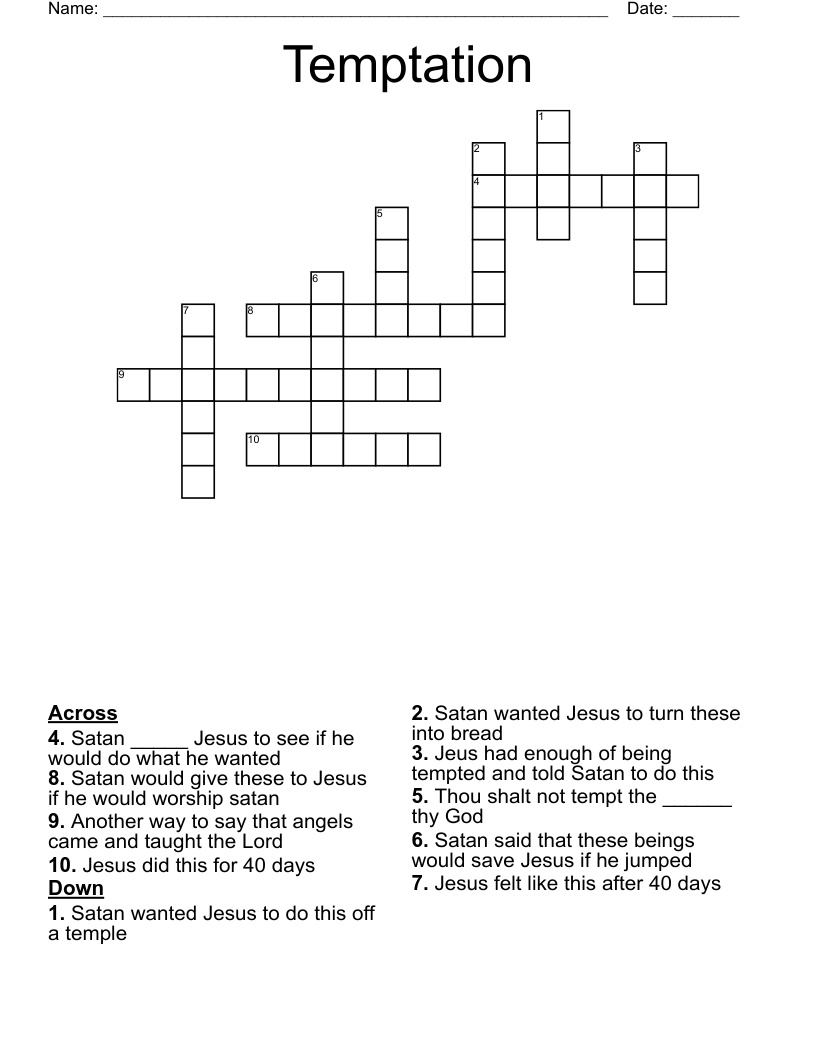 Temptation Crossword