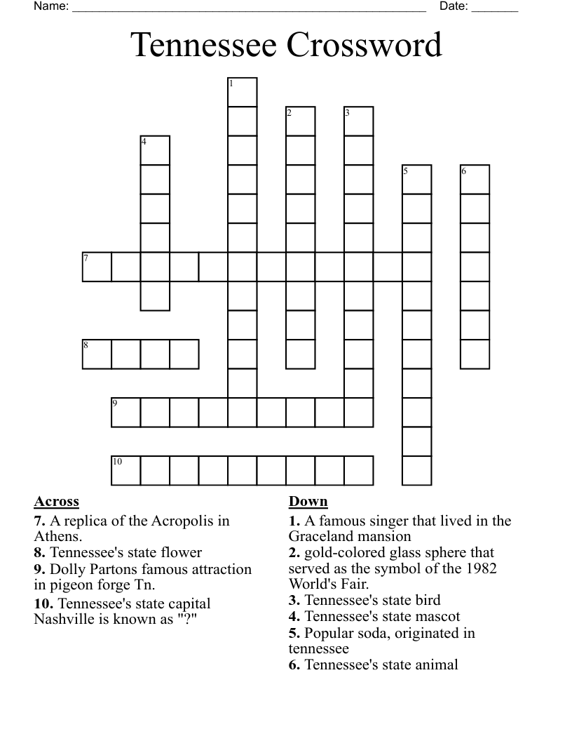 Tennessee Crossword