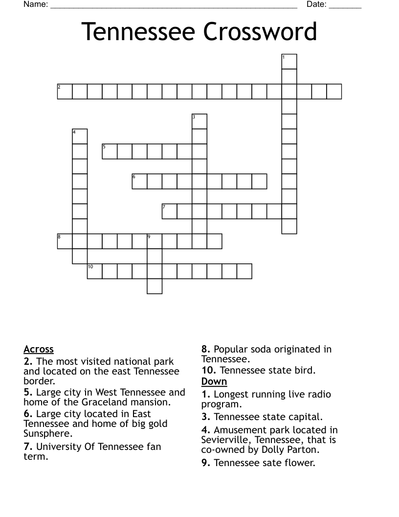 Tennessee Crossword