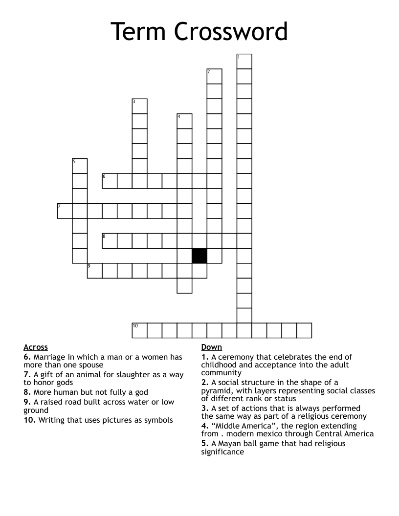 Term Crossword