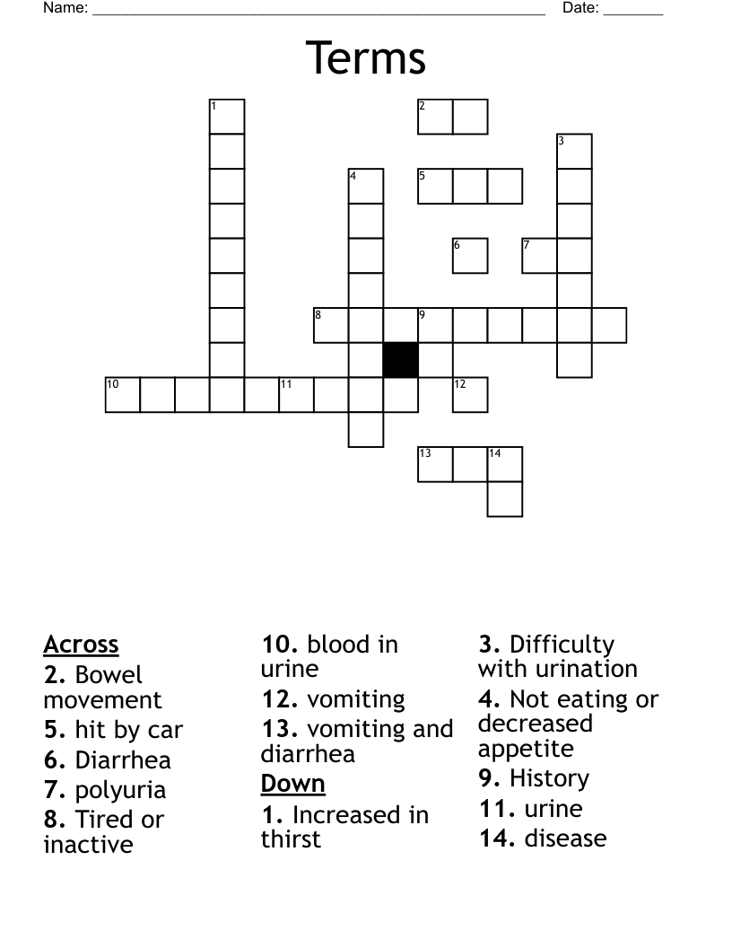 Terms Crossword
