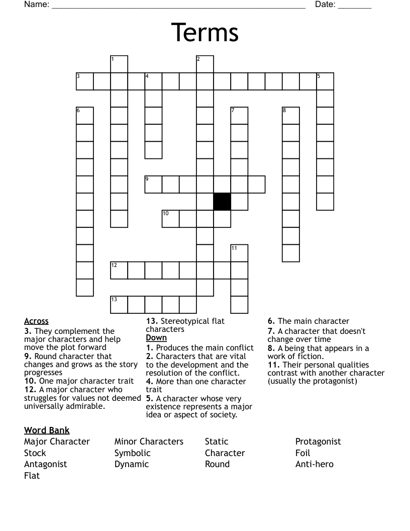 Terms  Crossword