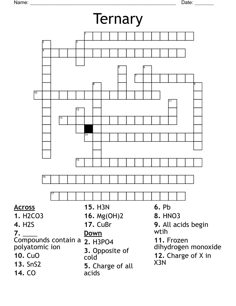 Ternary Crossword
