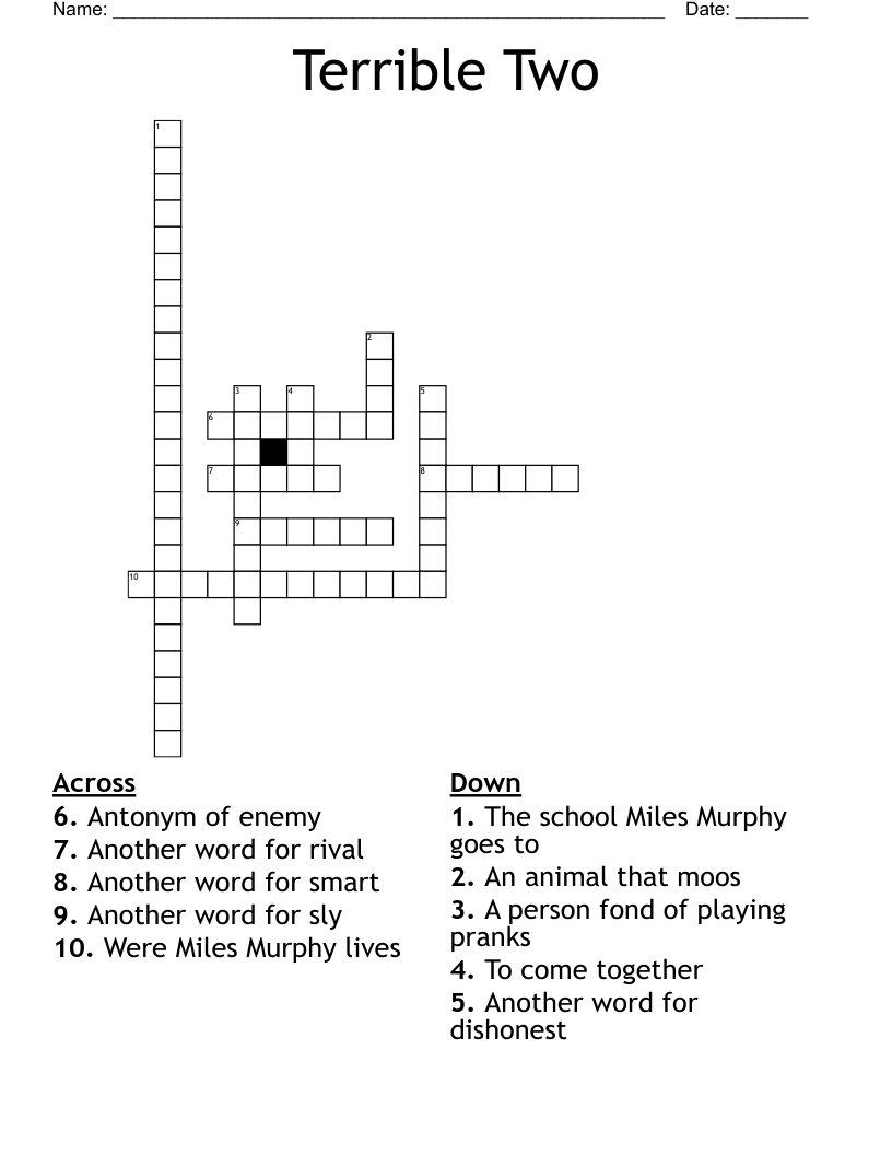 Terrible Two  Crossword