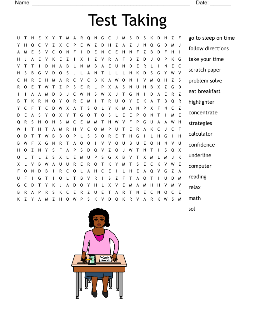 Test Taking  Word Search