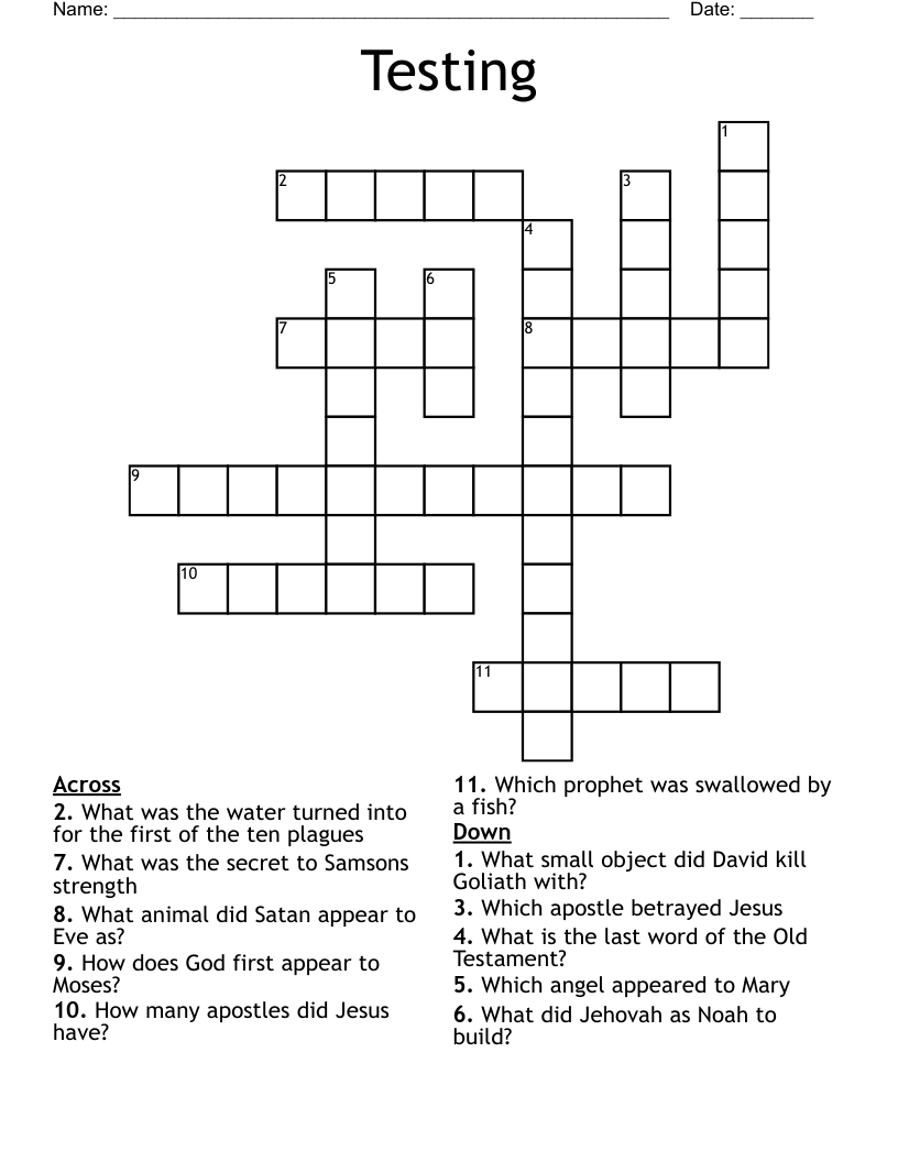 Testing Crossword