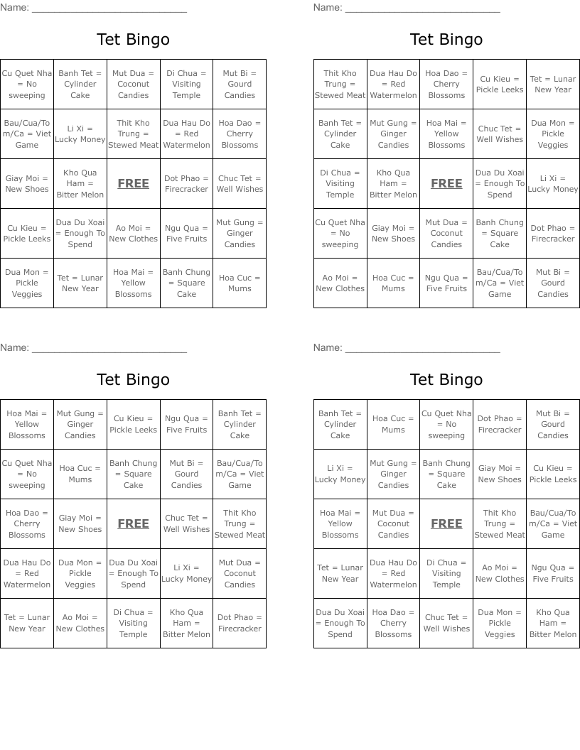 Tet Bingo