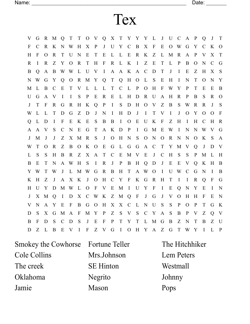 Tex  Word Search