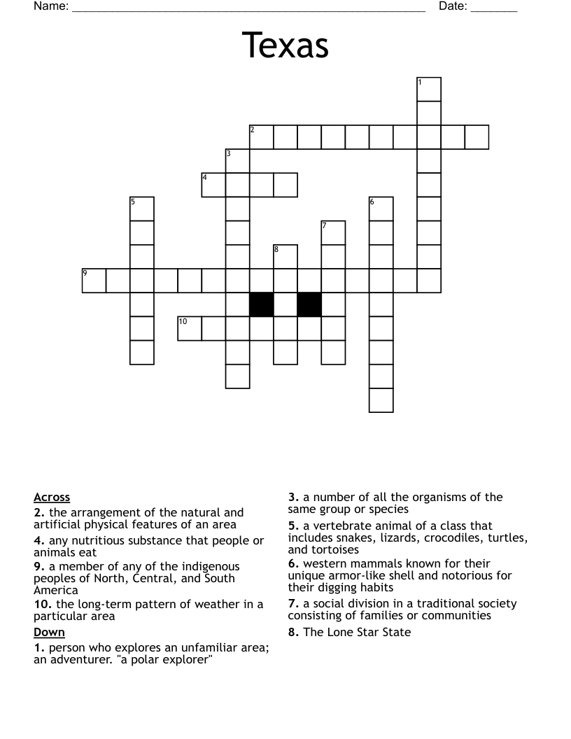 Texas Crossword