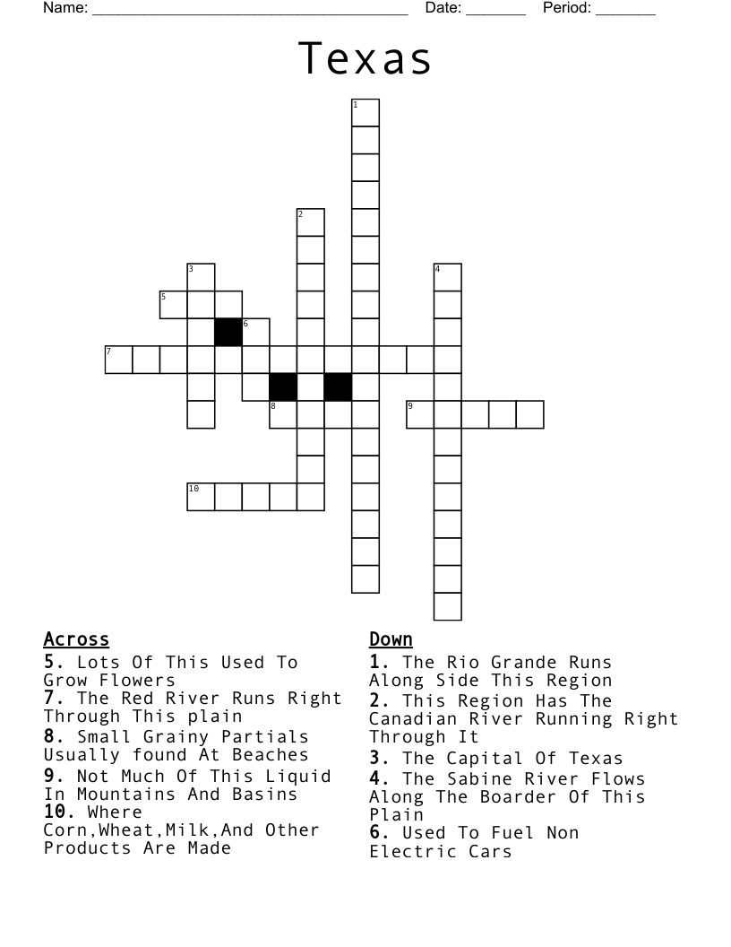 Texas Crossword