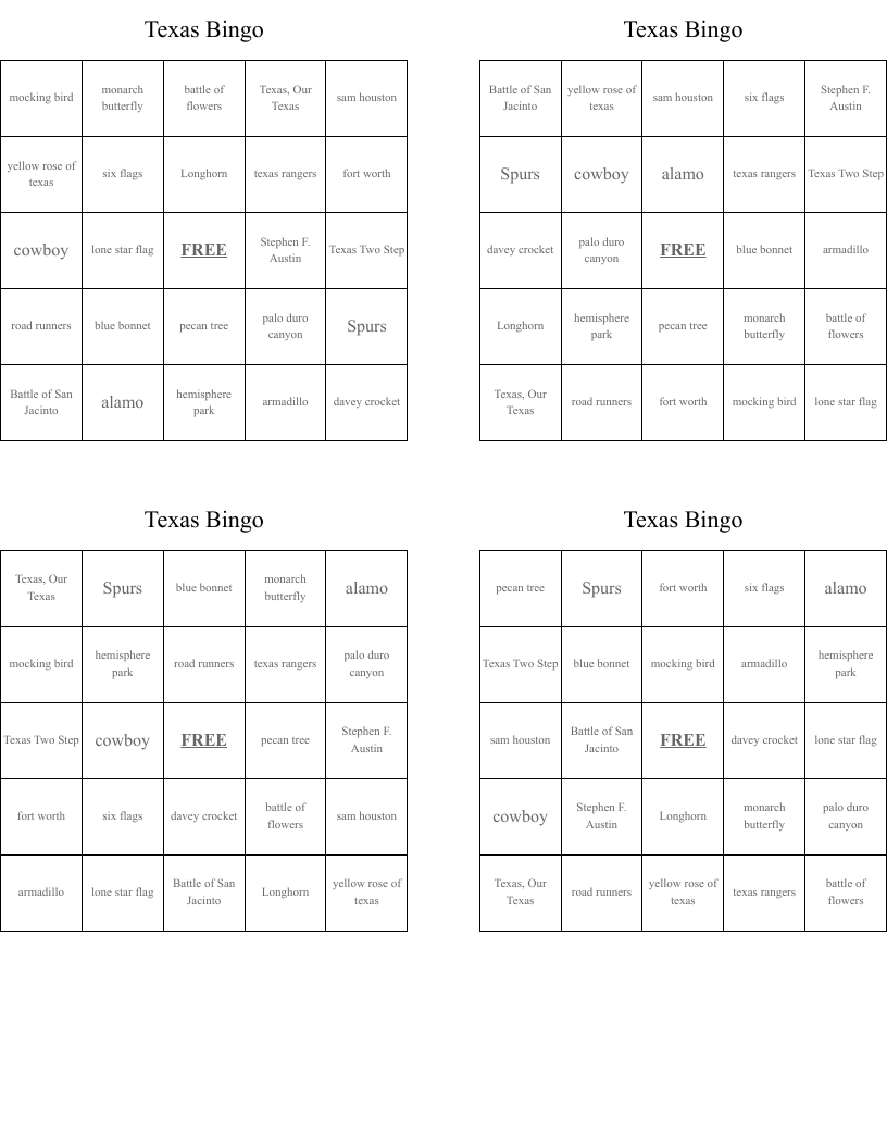 Texas Bingo