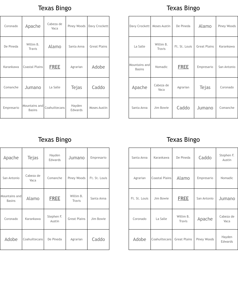 Texas Bingo