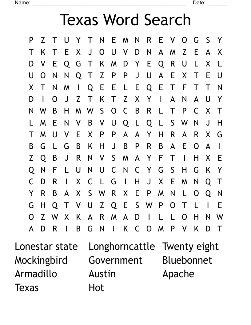Texas Word Search