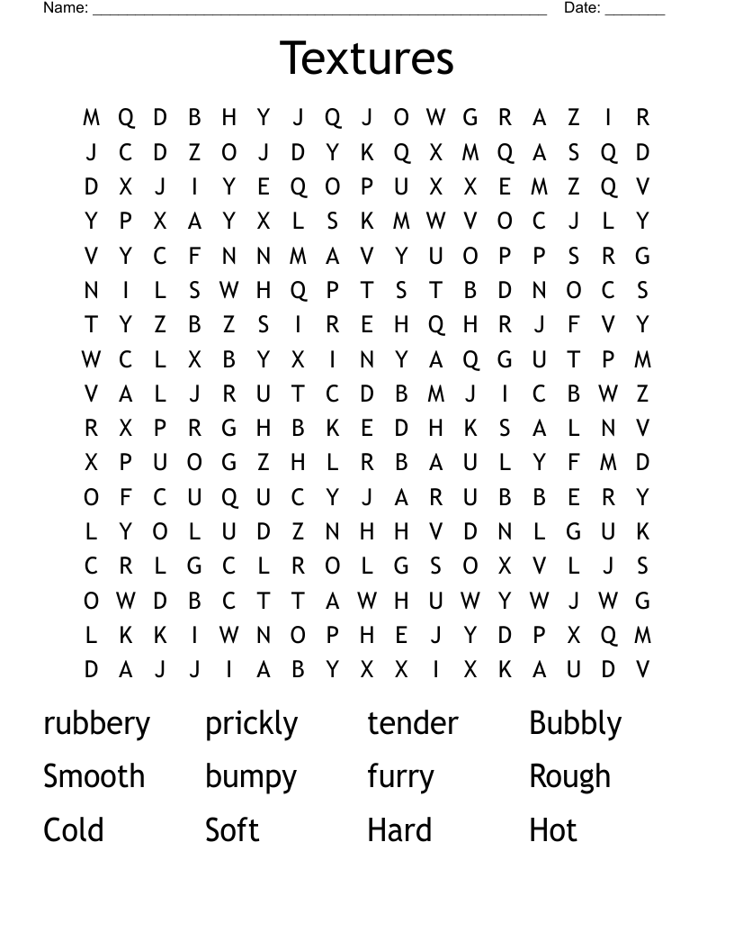 Textures  Word Search
