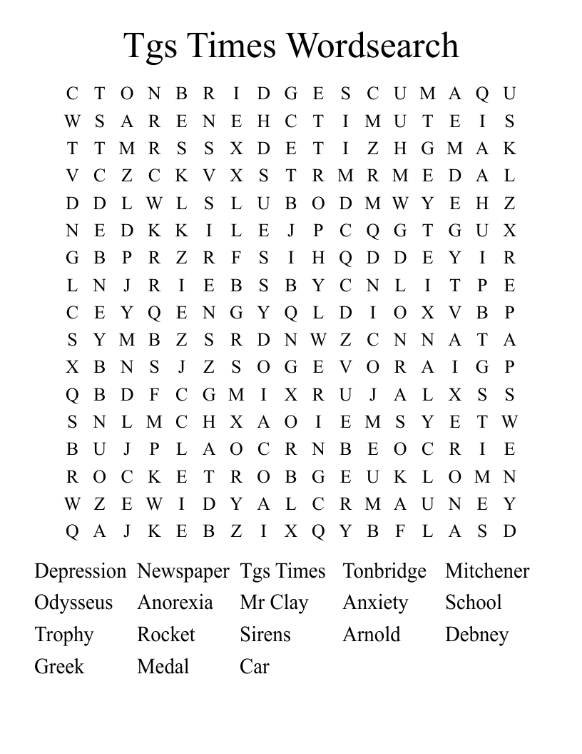 Tgs Times Wordsearch