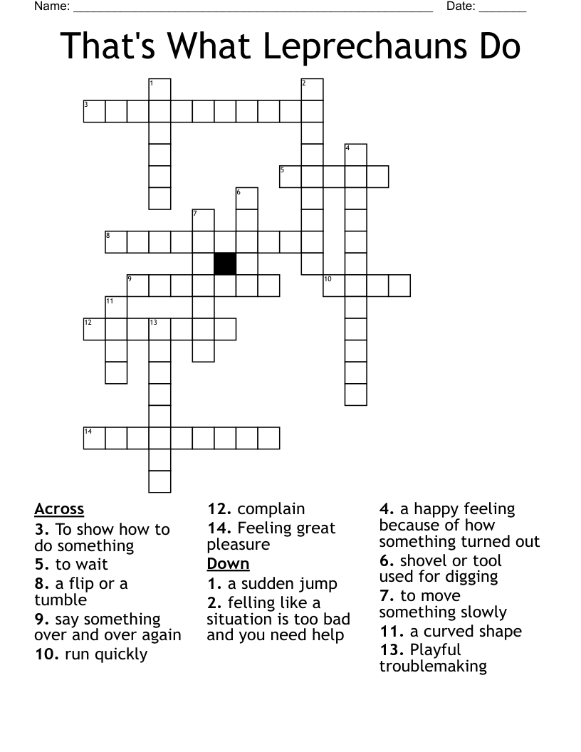 That's What Leprechauns Do Crossword
